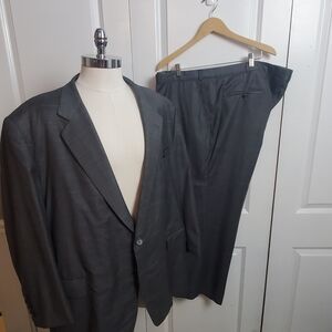 Ermenegildo Zegna 50R - 52R Grey Super 100s Wool Mens Jacket Pants Suit Custom